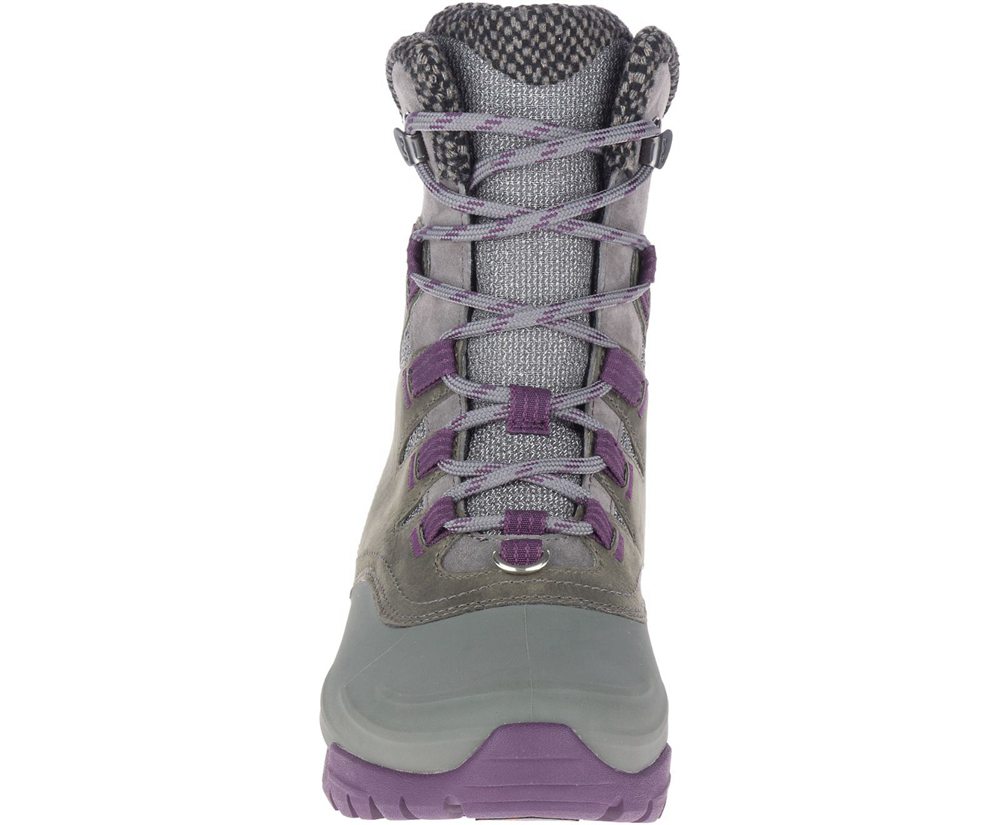 Kozaki Merrell Damskie Szare - Thermo Aurora 2 Mid Shell Waterproof - 165409-YZX